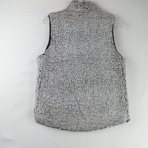 Harper Heritage Reversible Sherpa Lined Vest Size S Gray Zippered - Picture 3 of 10